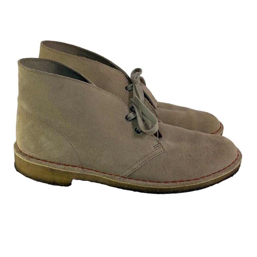 Clarks Originals Desert Boot Premium C.F. Stead Suede Stone Beige Mens 11